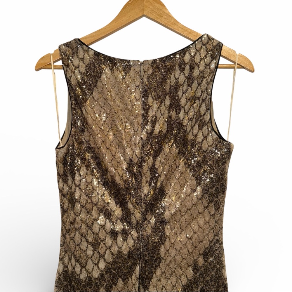 ROBERTO CAVALLI Gold Python Sequin Evening Gown S… - image 10